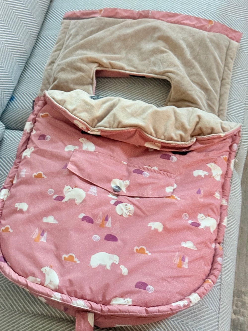 Deux par Deux Baby Winter Bunting Bag – Pink